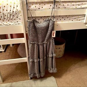 Spaghetti strap animal print dress